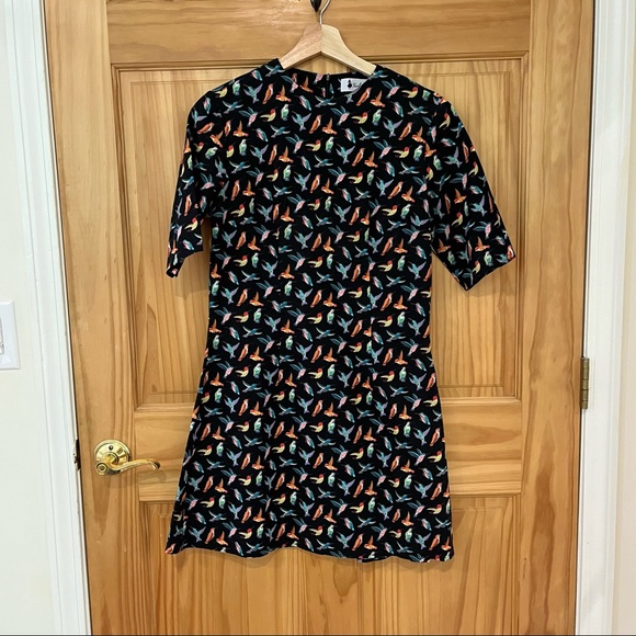 Kenley Collins (Project Runway) hummingbird print mini dress! Size Large. - Picture 2 of 3
